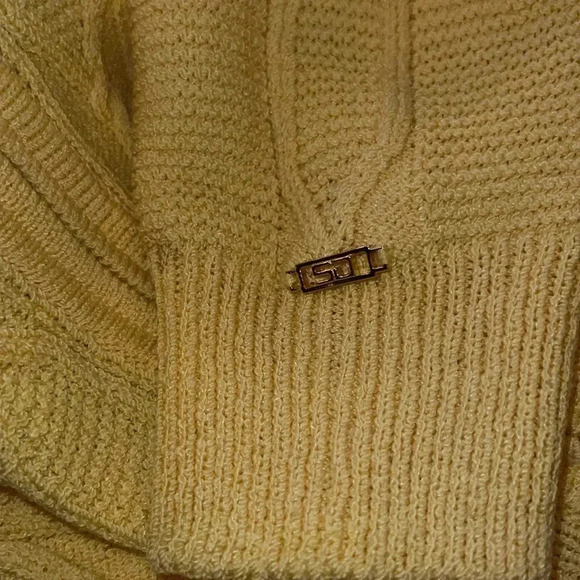 St. John by Marie Gray Women’s Buttery Yellow Hooded Cardigan Sweater Jumper M - Picture 15 of 16